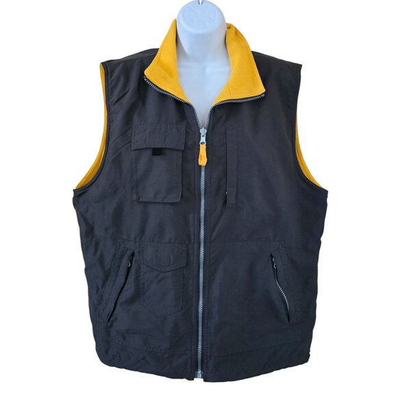 Reversible Yellow & Gray Vest Clothing Co. Size L outdoors workwear gorpcore - Picture 1 of 8